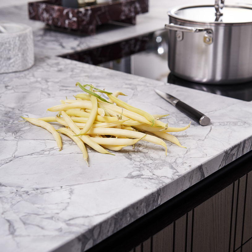 Grooved Kitchen Cabinets