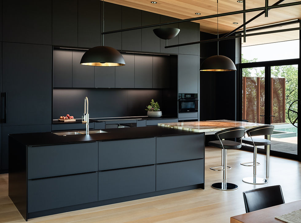 Functional and stylish open floor plan kitchen with ample storage