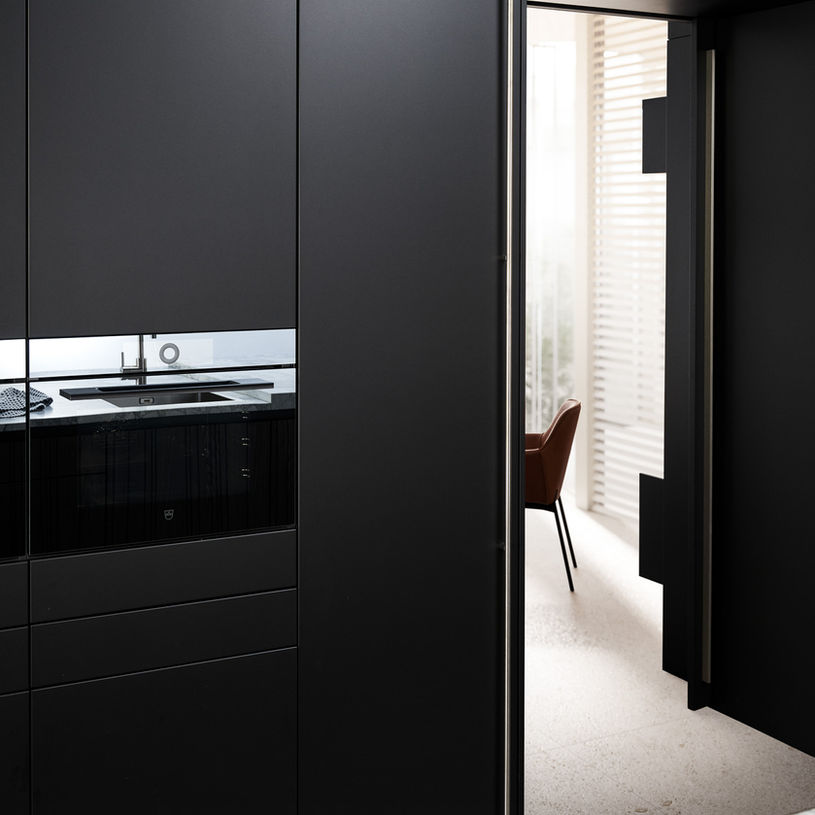 Grooved Kitchen Cabinets