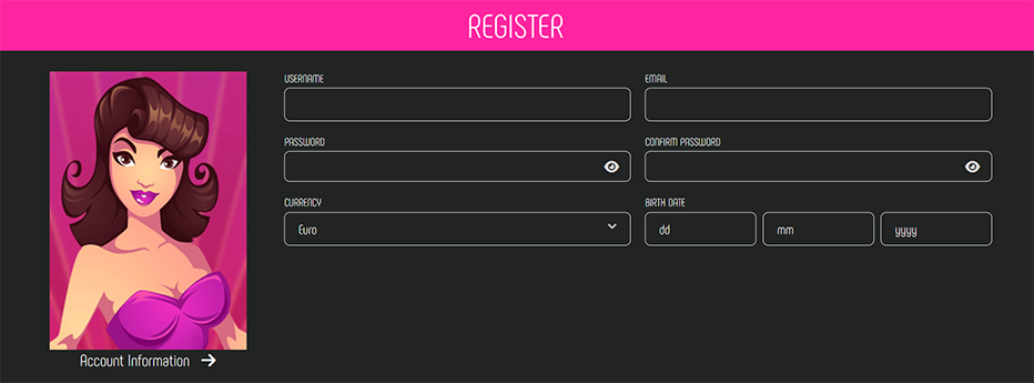 register and slotilda login