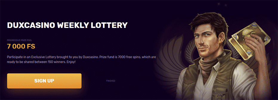 dux casino lottery tournament races