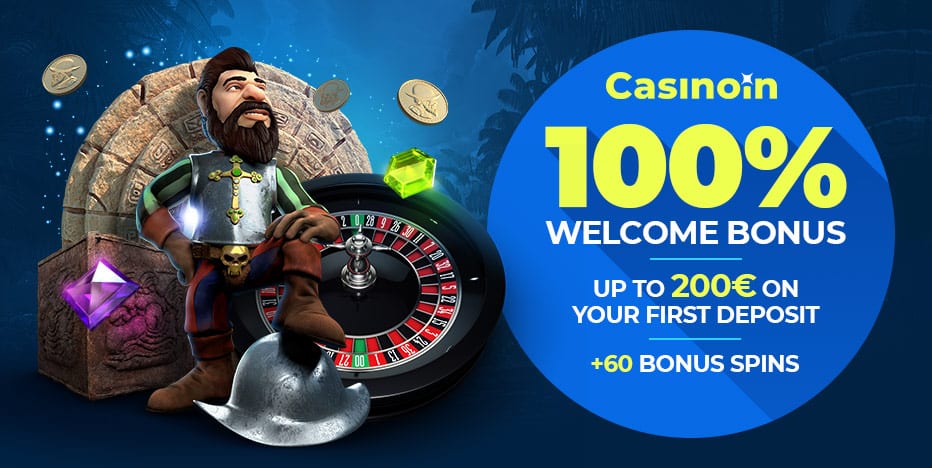 Casinoin - 60 Free Spins + 100% Bonus