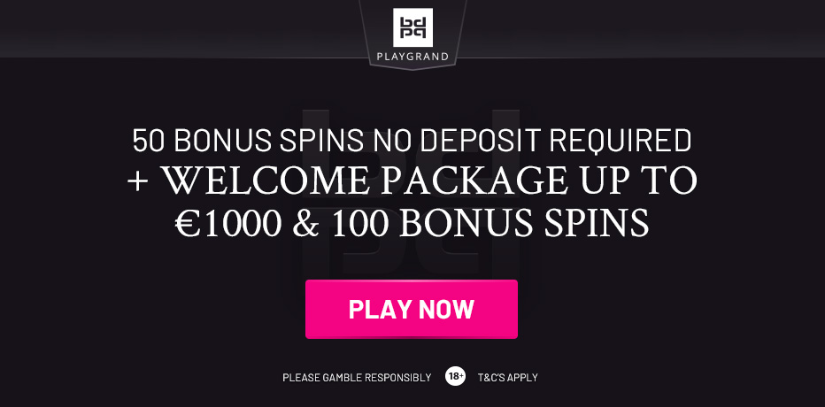 Playgrand No Deposit Bonus - 50 Free Spins Bonus on the Book of Dead