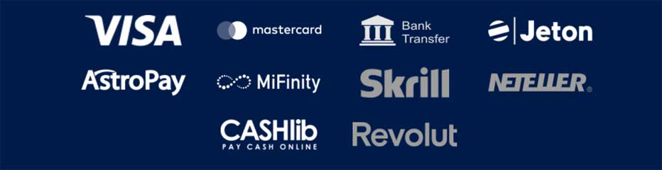 Payment Methods - easy deposits and withdrawals