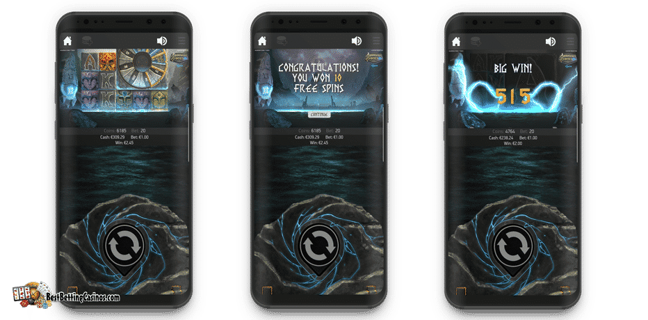 Asgardian Stones Video Slot NetEnt - Bonus Wheel and Free Spins