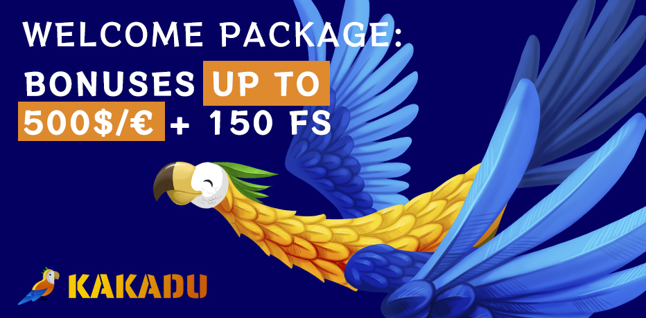 Kakadu Casino Bonus - 100% Bonus + 150 Free Spins