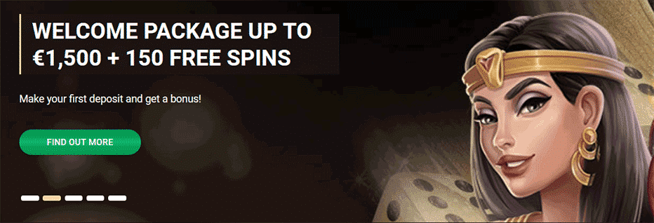 1xSlots welcome package - Up €1500 in bonus funds and 150 more free spins