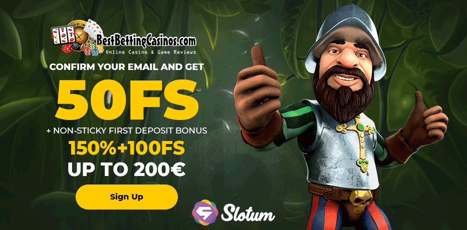 Slotum No Deposit Bonus - 50 Free Spins on Registration
