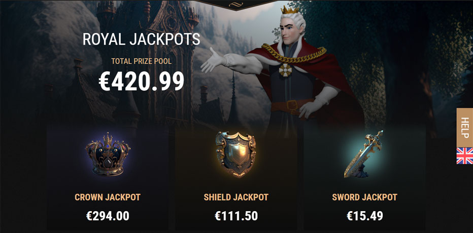 King Billy Royal Jackpots – Hit one out of three jackpots!