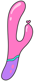 vibrador con estimulador rosado