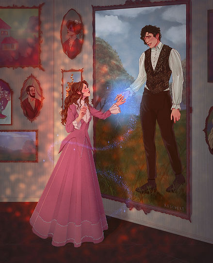 Ilustration of Elsie Lovelace and Theodore Quill