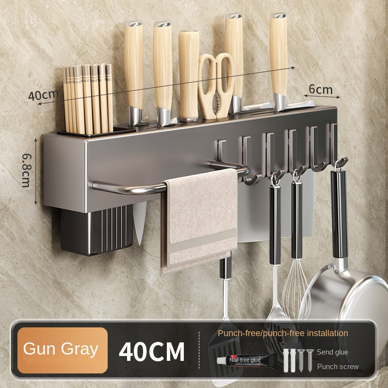 Miniatura: Organizador de Parede para Cozinha com Porta-Facas e Suporte para Utensílios