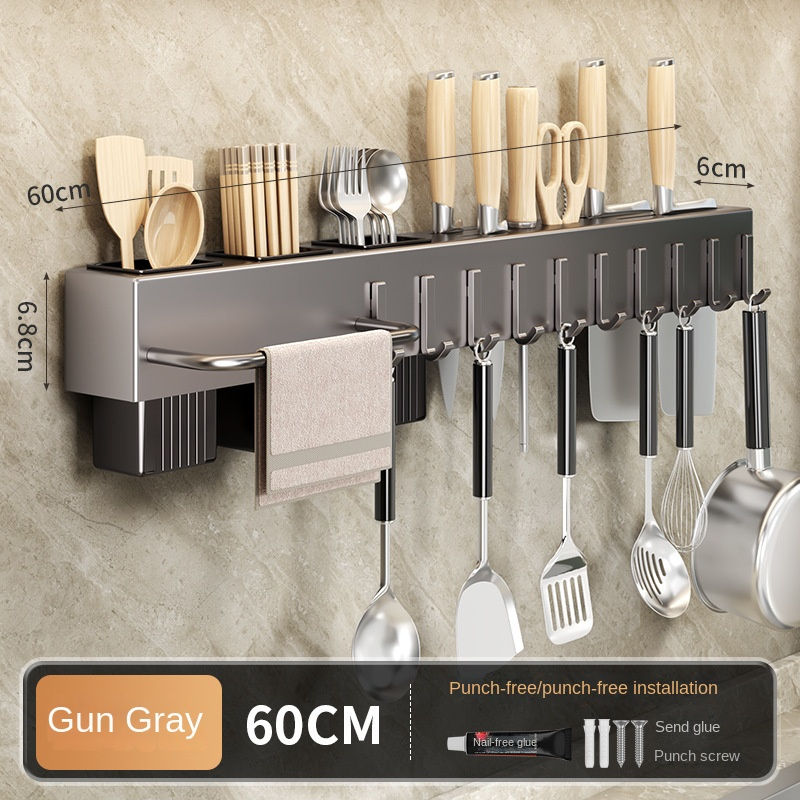 Miniatura: Organizador de Parede para Cozinha com Porta-Facas e Suporte para Utensílios