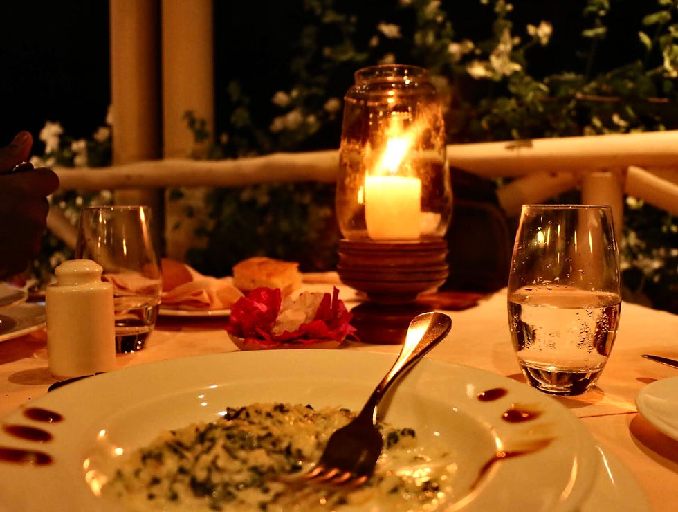 Candle Lit Dinner by The Sea