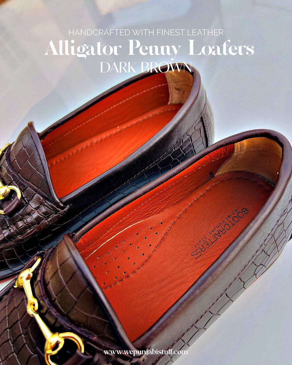 Thumbnail: Alligator Loafers in Dark Brown