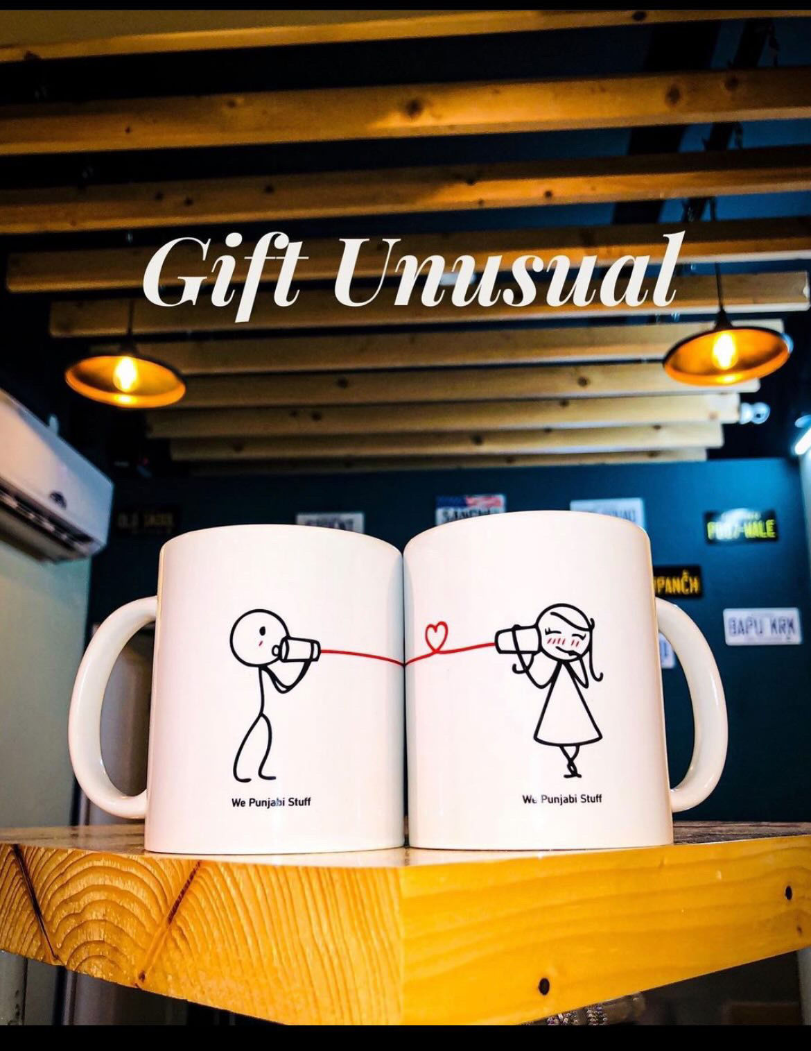 Stick Figures Love Ceramic Coffee Mug Set