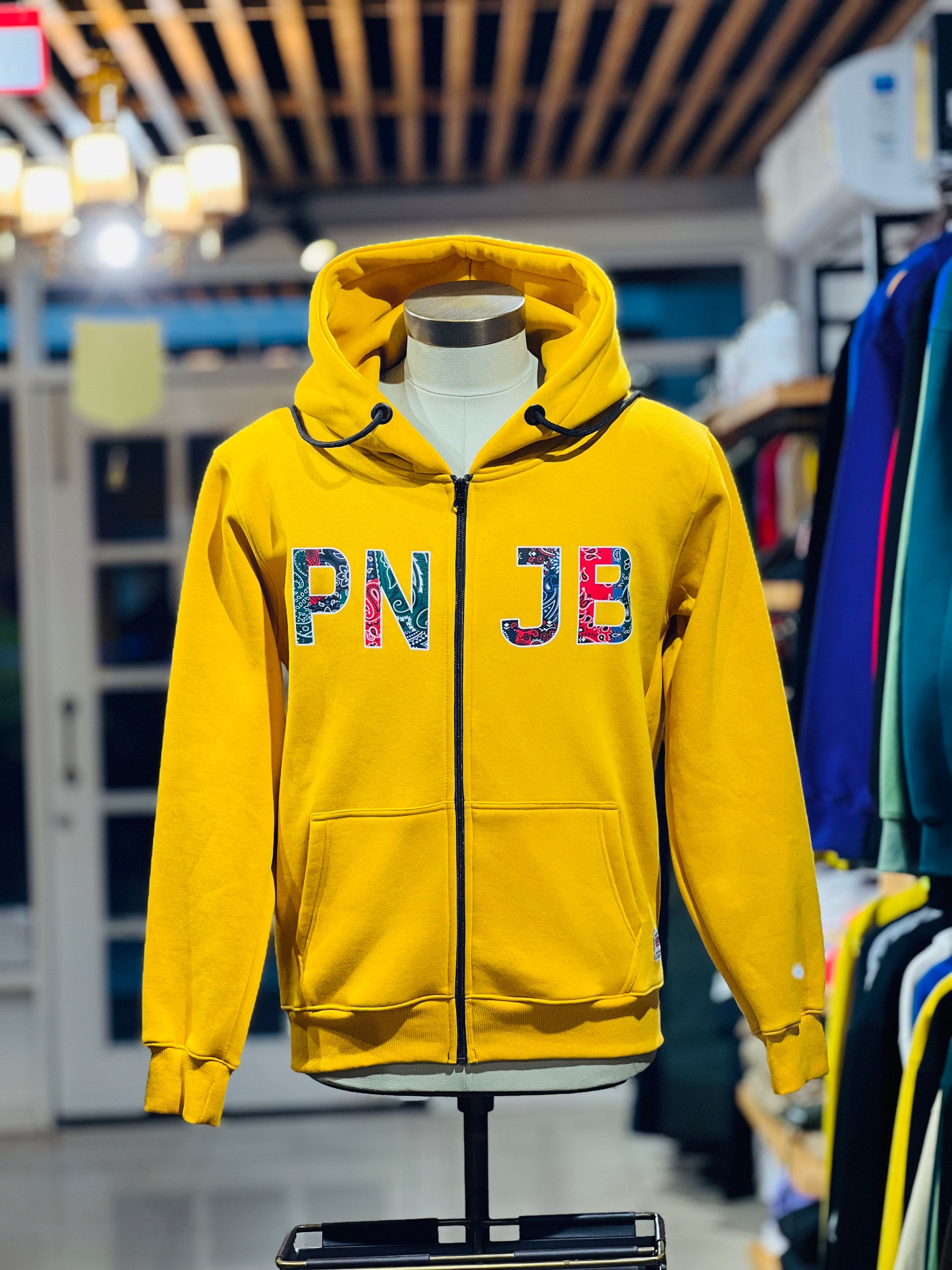 Zip Up Bandana Panjab Heavy Cotton Fleece Hoodie