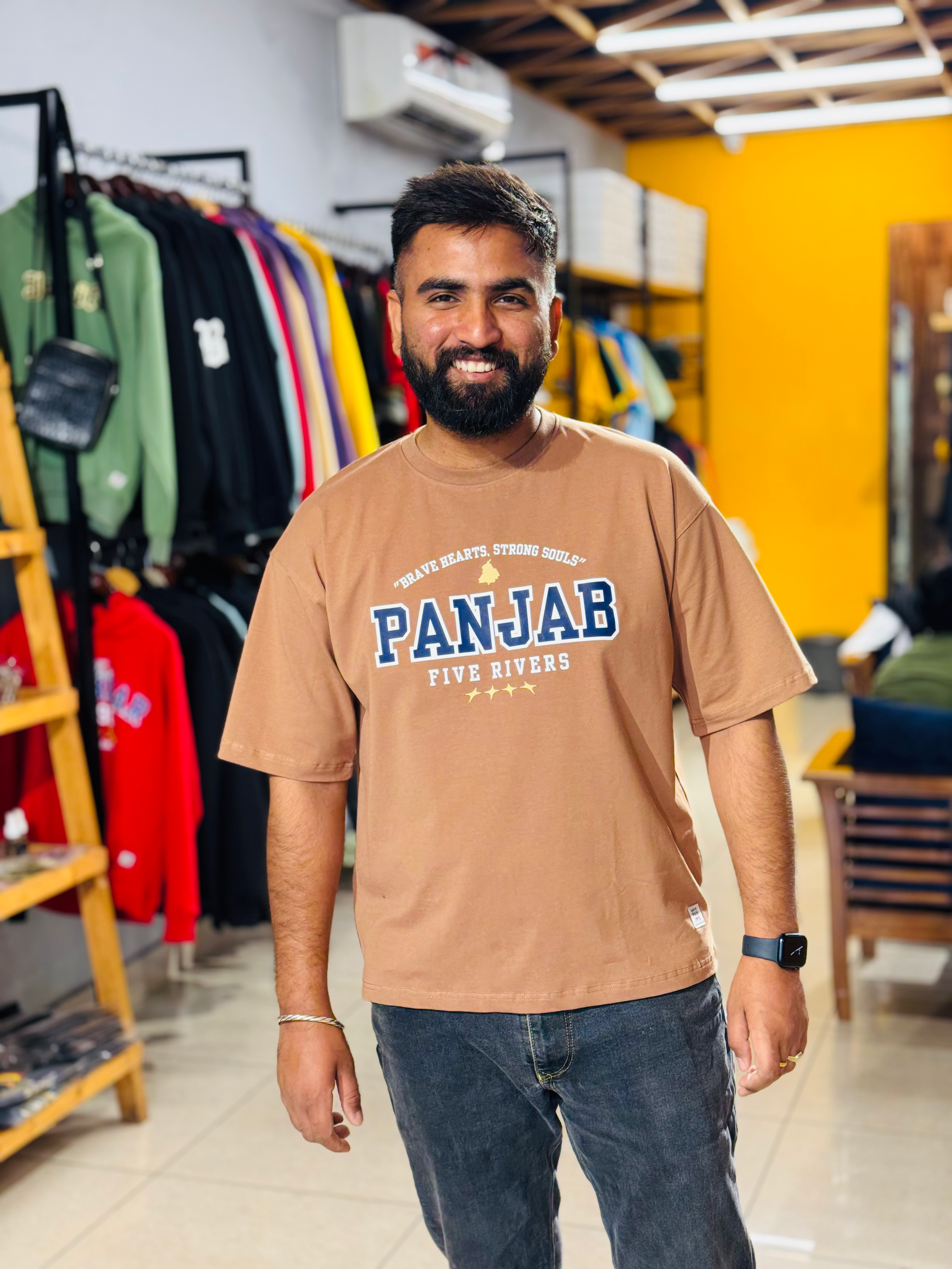 Brave Souls of Panjab Peanut Color Premium T-shirt