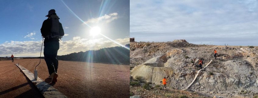 Figures 5 & 6 – GPR survey adjacent to high-grade Perseverance Mine and Tarcoola Blocks area