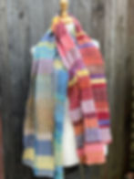Firecrow Handwovens mixed fiber scarves 2024