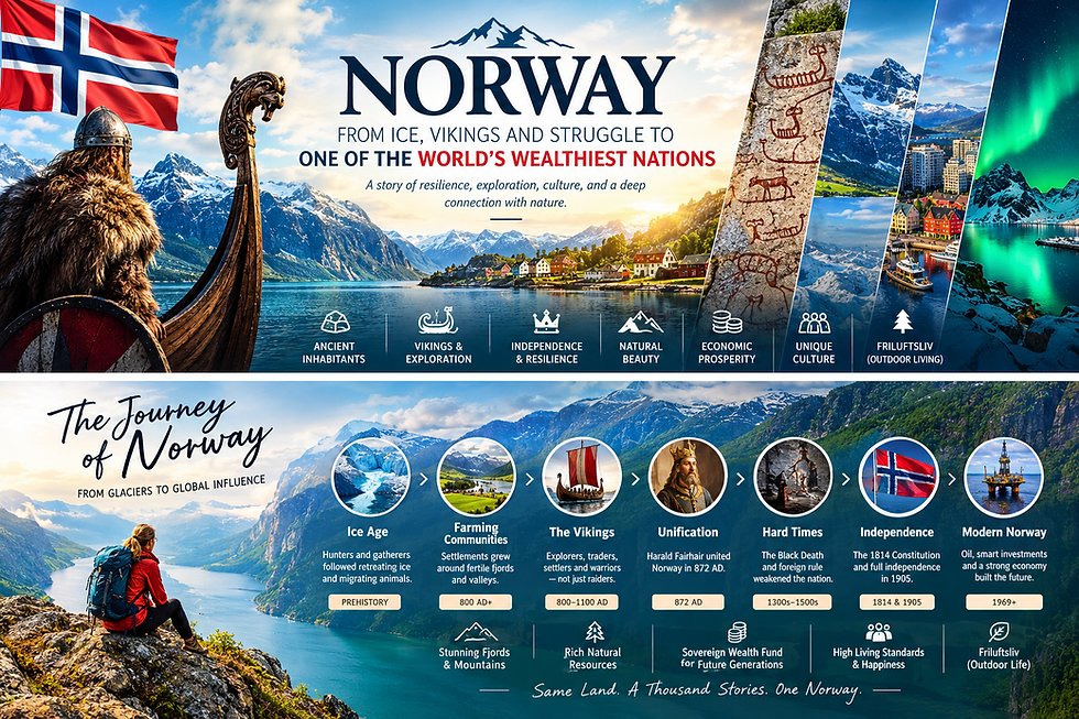 Norway: From Ice, Vikings and Struggle to One of the World’s Wealthiest Nations