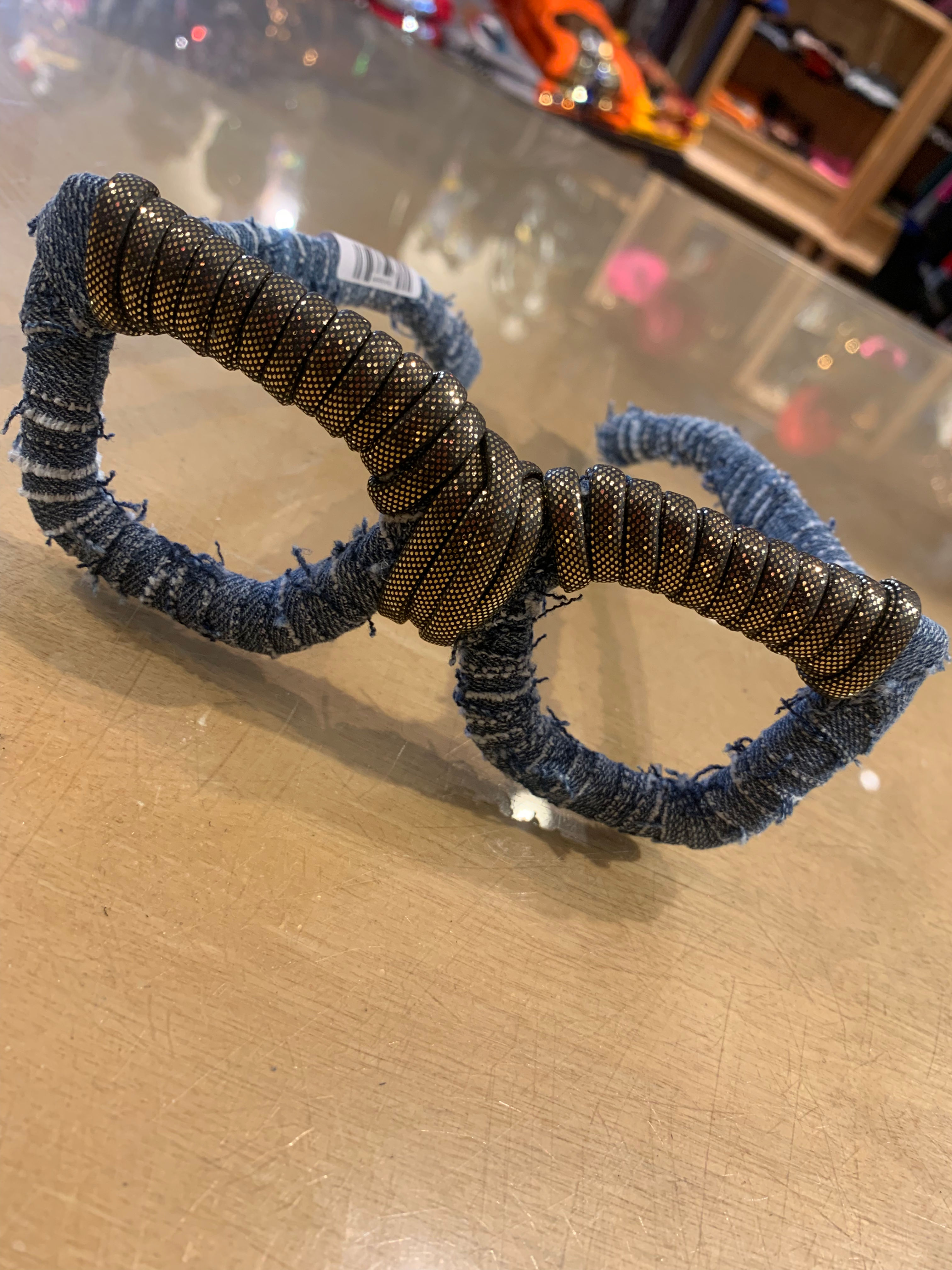 Faux Leather Lacing Denim EyeWare Frames 