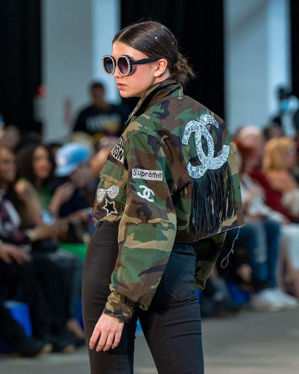 Thumbnail: Rhinestone "Reginae" Military Crop Jacket 