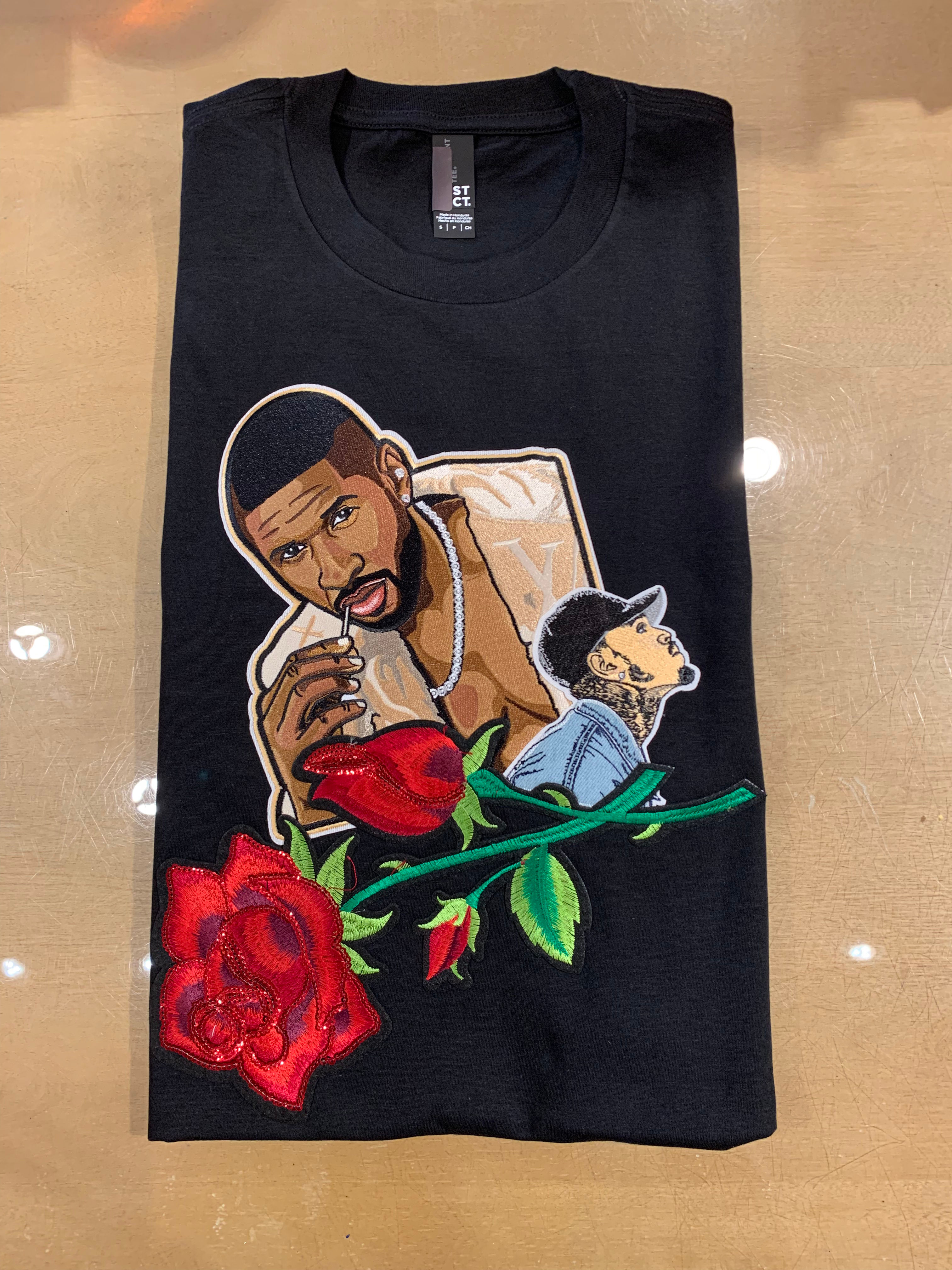 Black R&B w/ Rose T-Shirt