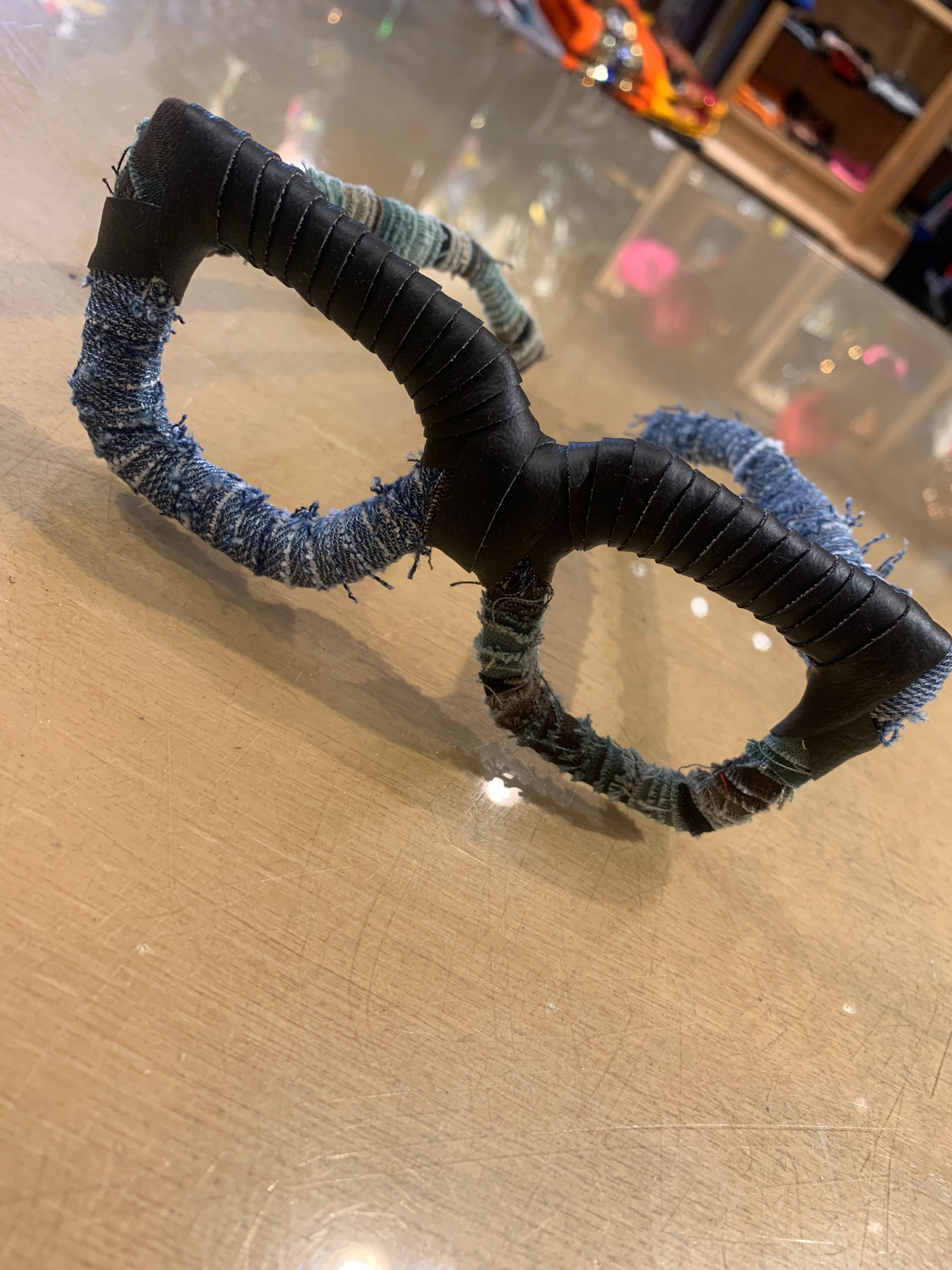 Faux Leather and Camo Mixed Threads