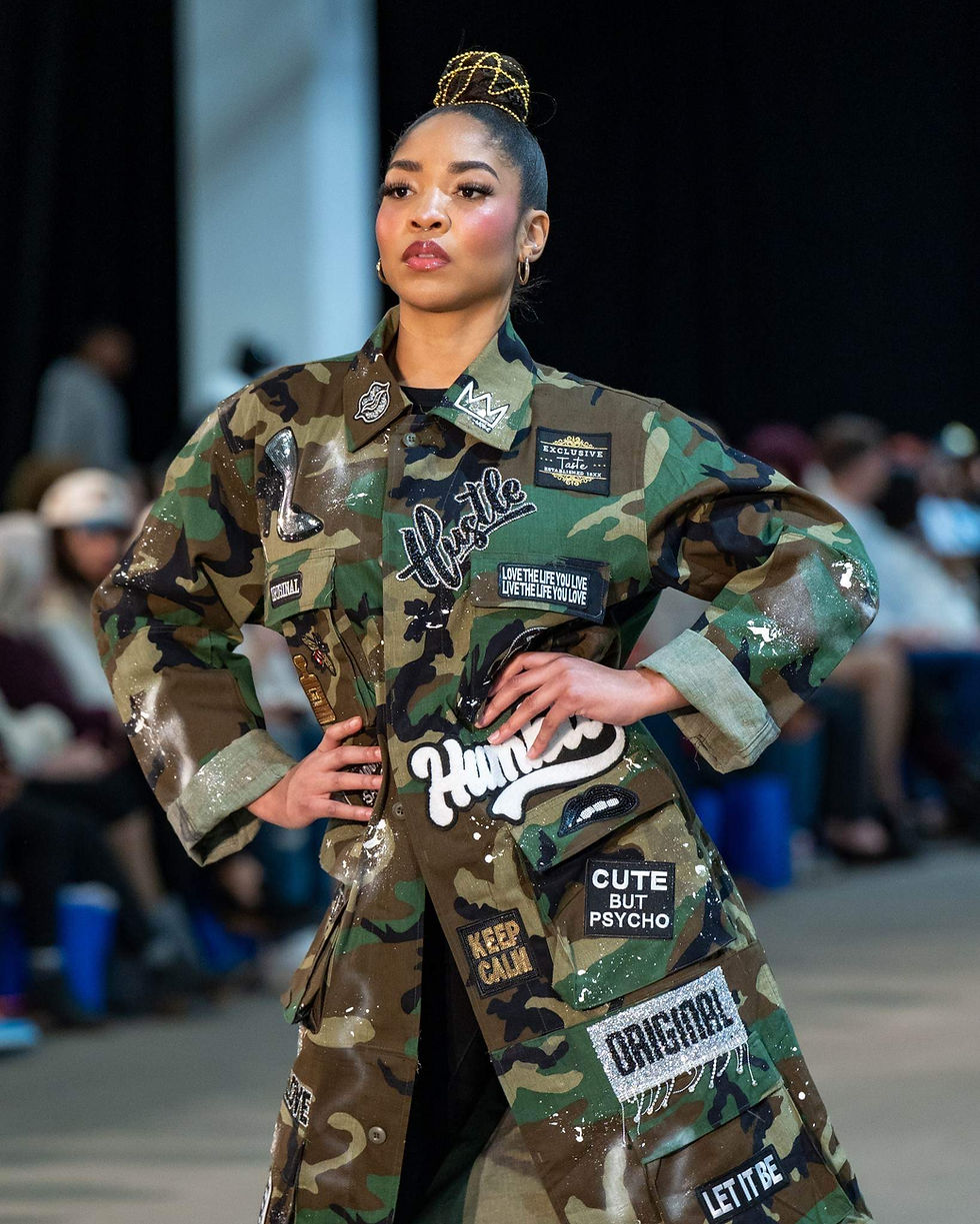 Thumbnail: Bossy Love & War Trench Military Fatigue Jacket