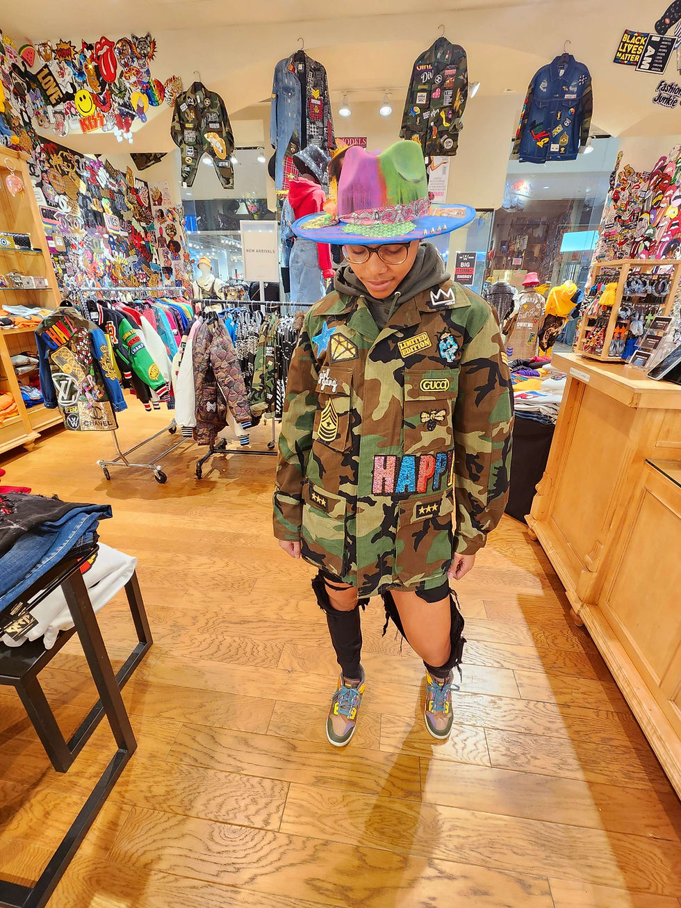 Thumbnail: Happy Babe Military Fatigue Jacket