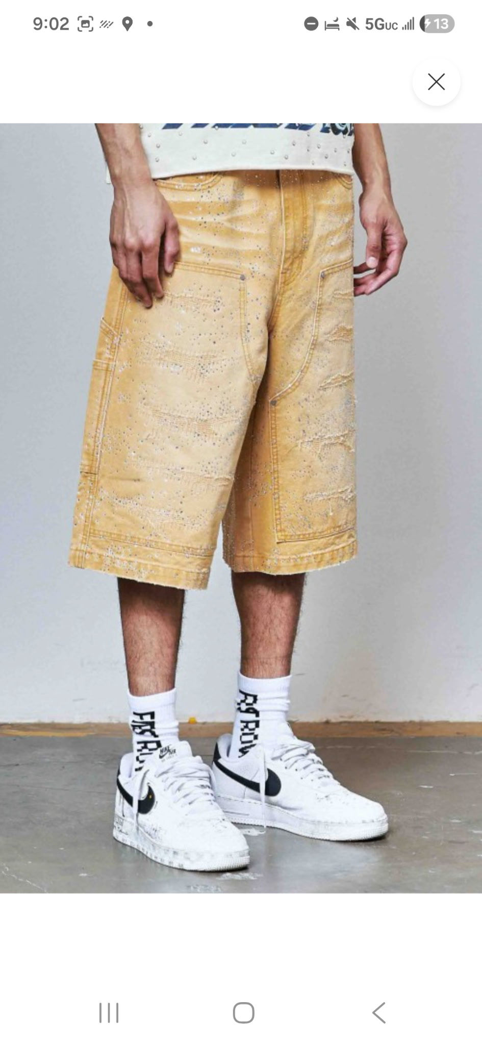 Thumbnail: First Row Rhinestone Khaki Shorts 