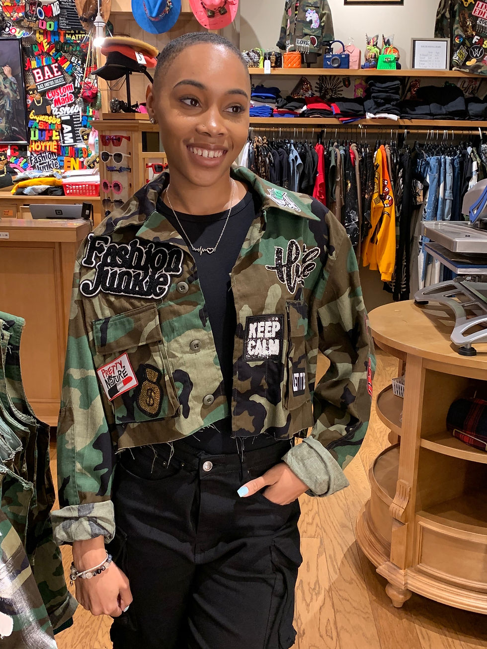 Thumbnail: Original Fashion Junkie Cropped Military Fatigue Jacket