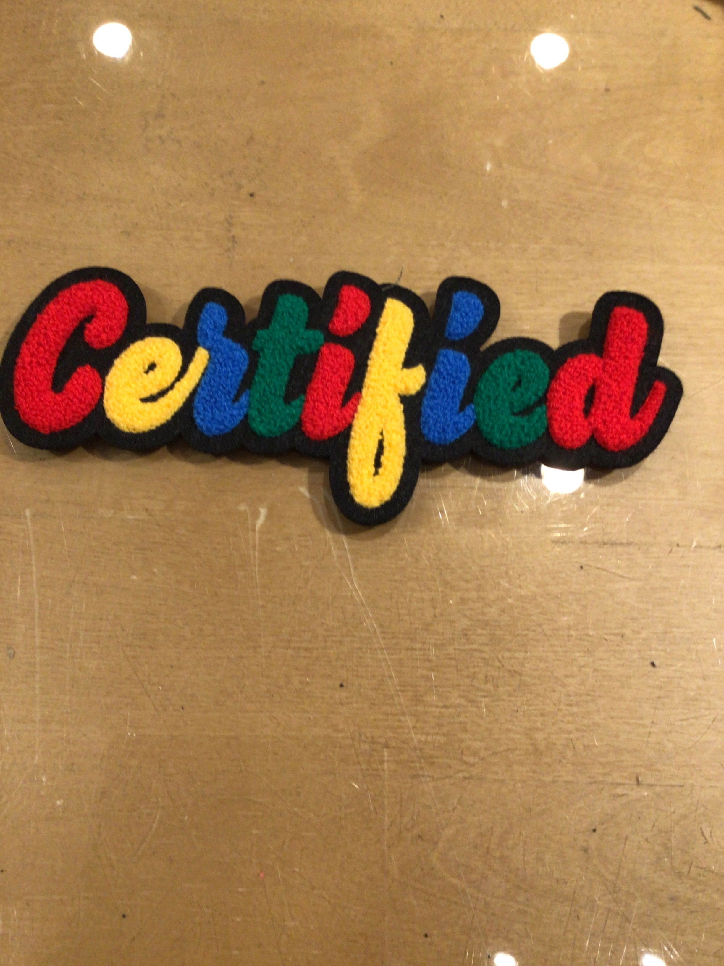 Certified Chenille Patch 