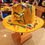 Thumbnail:  Yellow Red Bottom Splash Painted FEDORA 