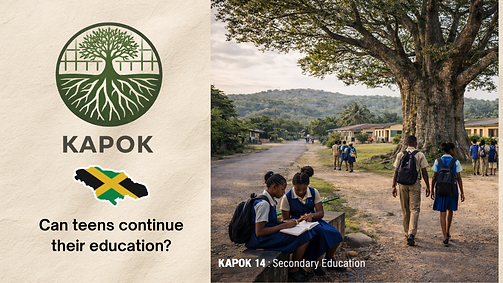 Community view on teen access to secondary school and continuity of education.