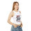 Thumbnail: Women's Micro Rib Racer Tank Top – Retro Girl Design