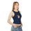 Thumbnail: Women's Micro Rib Racer Tank Top – Elegant Ghost Girl Design for Halloween