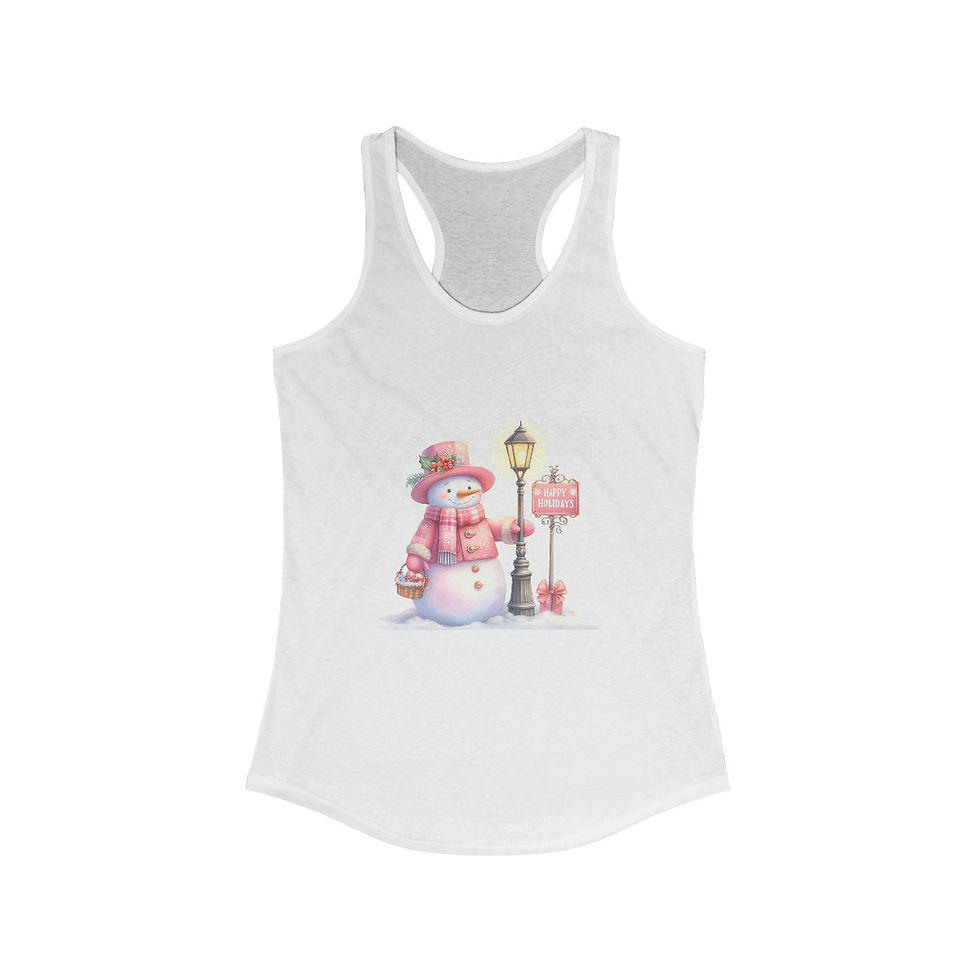 Women's Ideal Racerback Tank – Stylish Snowman Edition