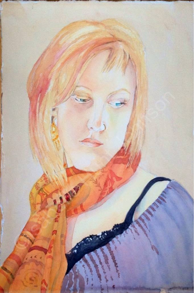 Girl with Red Hair | 15" x11"