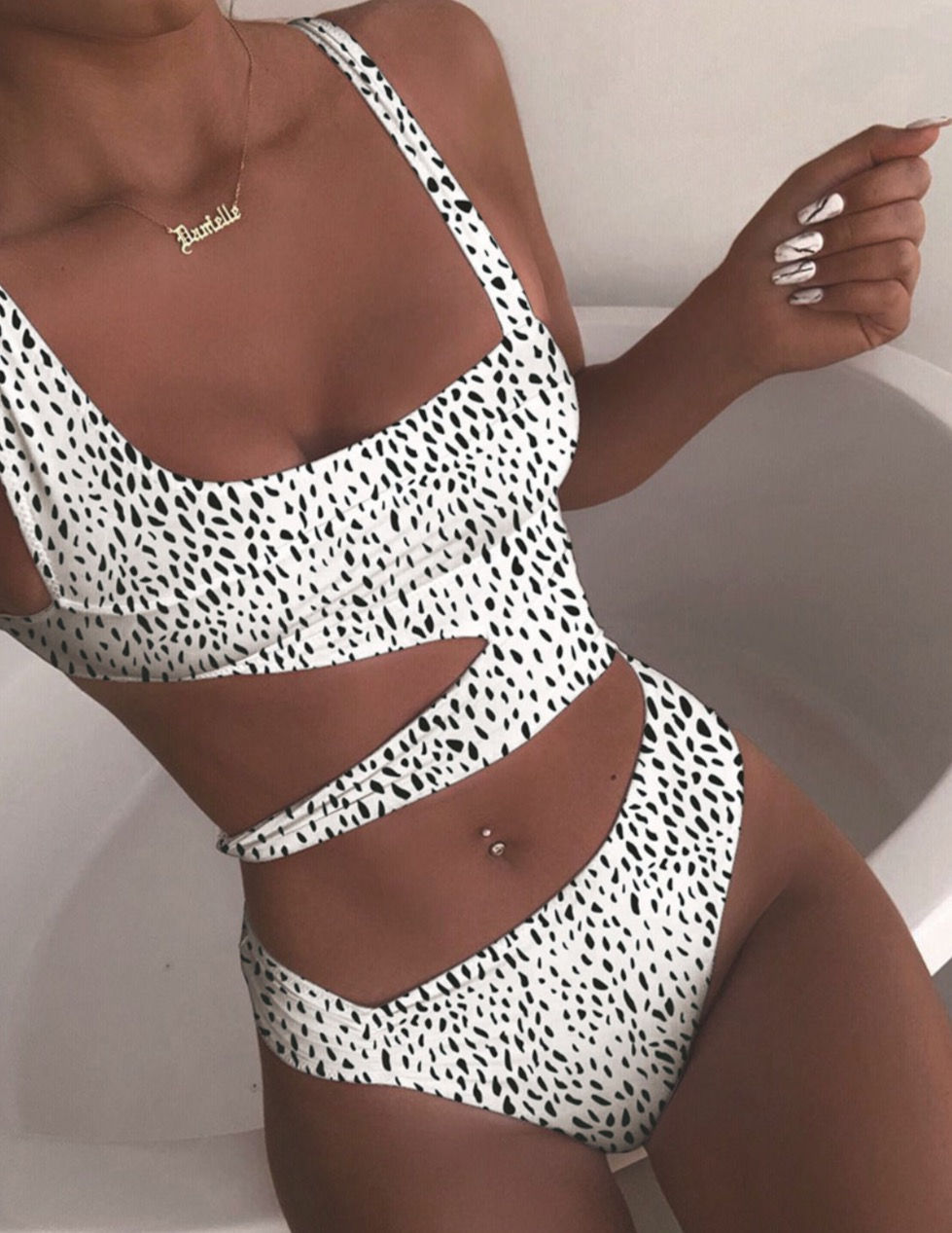 Thumbnail: Charmed Monokini Cut Out Bikini
