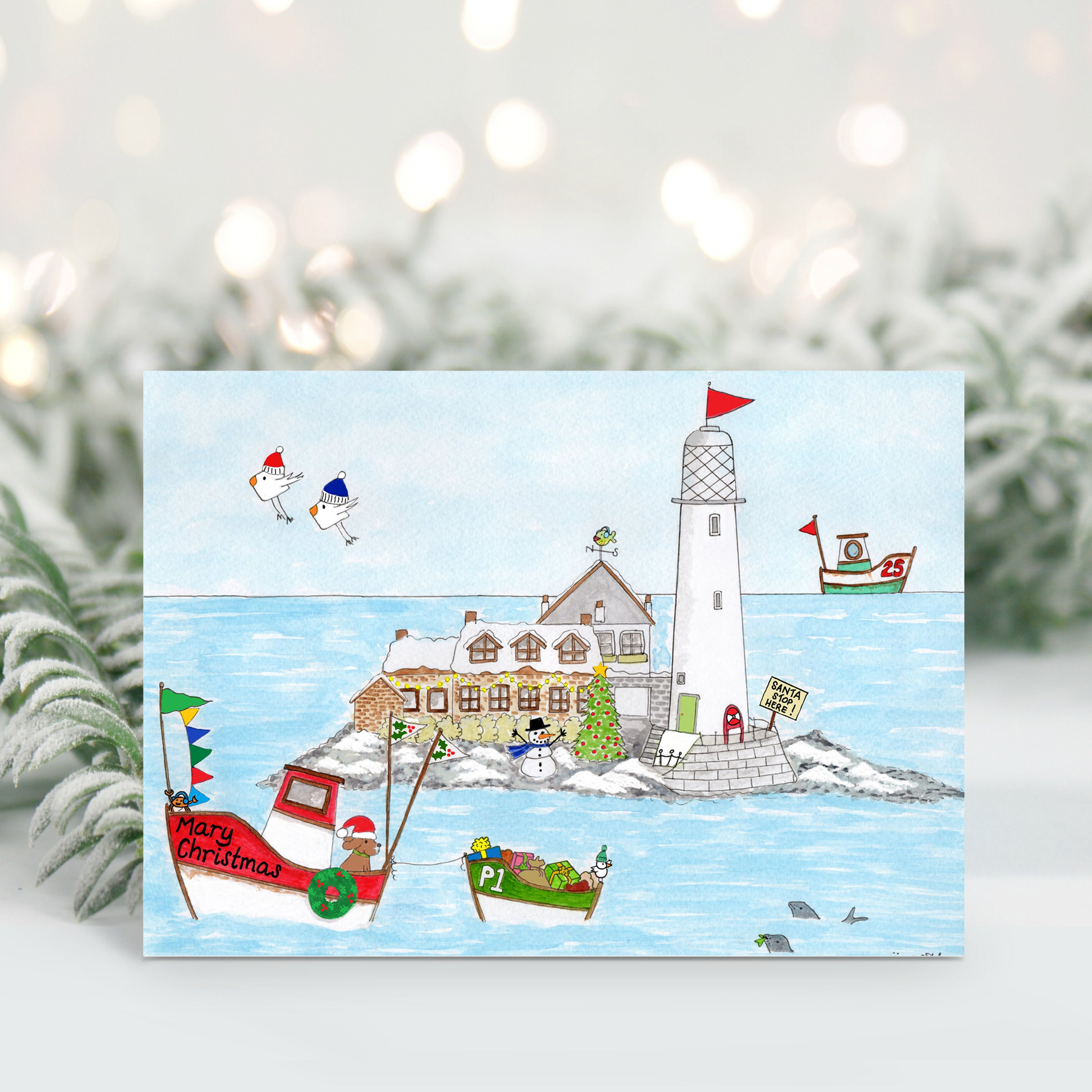 Christmas Card St Mary's Island