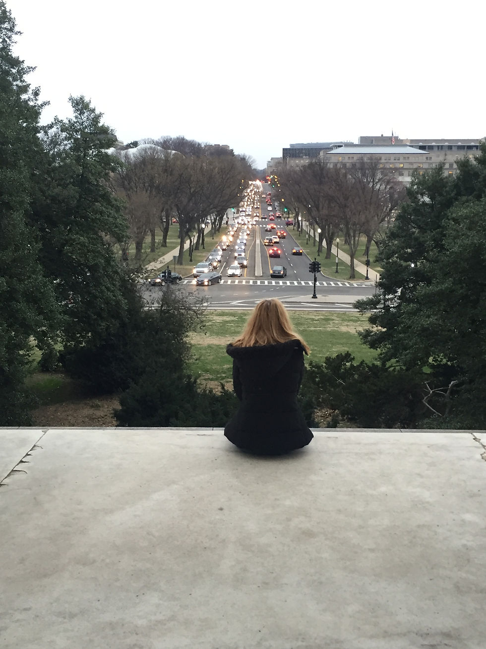 the back of Lincoln's monument