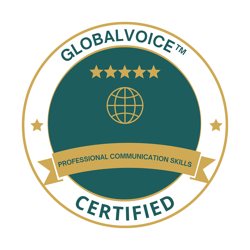 GLOBALVOICE Professional Communication Skills Certified badge