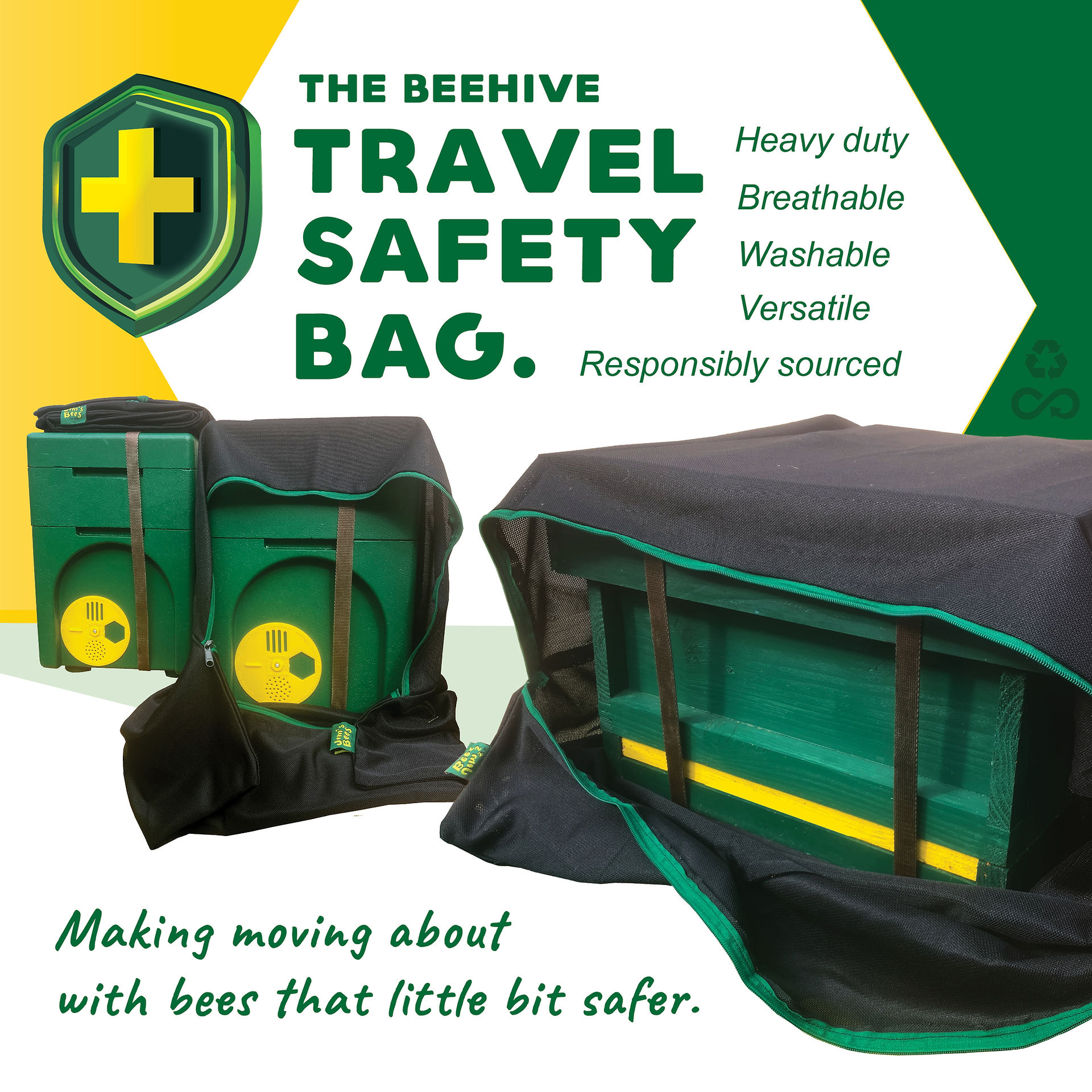 Jem's Bees Beehive Travel Safety Bag