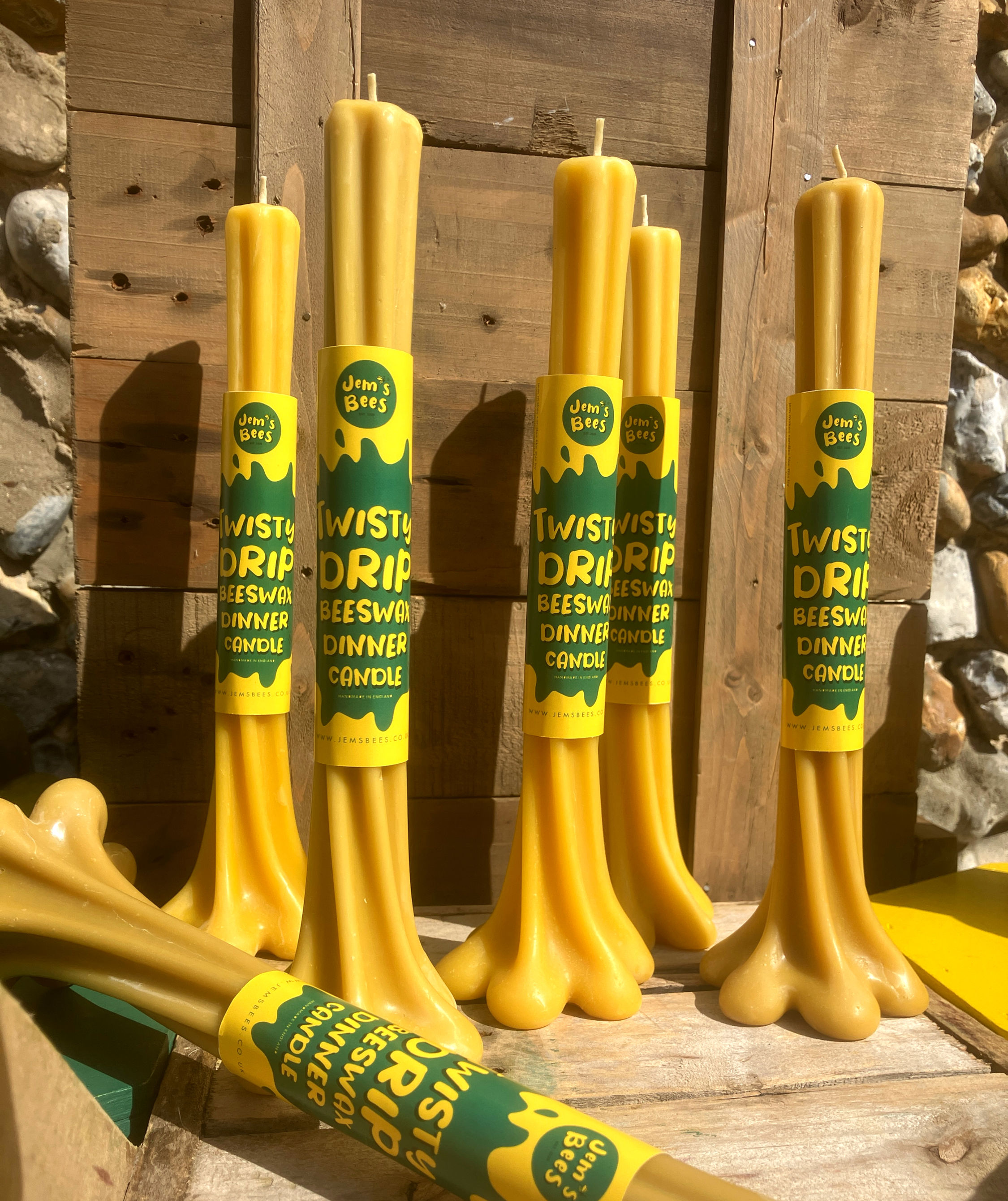 Twisty Drip Beeswax Dinner Candle