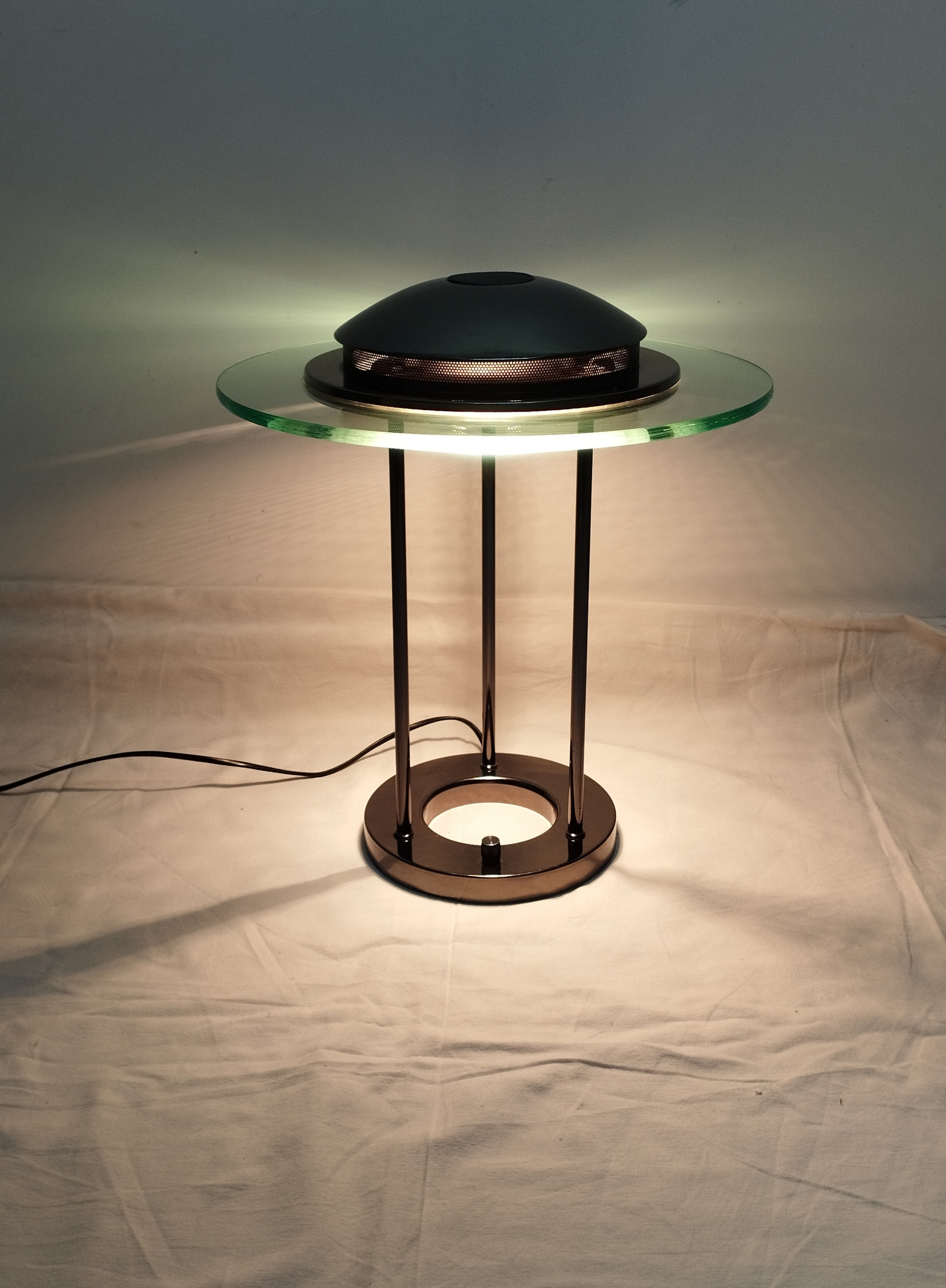 Lampe "Bankers" par Robert Sonneman pour BOXFORD circa 1980