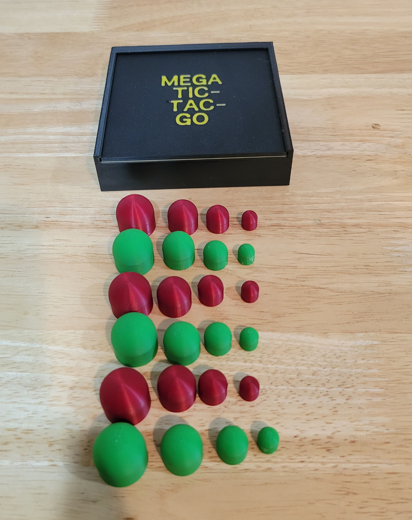 Mega Tic-Tac-Go portable travel tic tac toe strategy game with stacking pieces