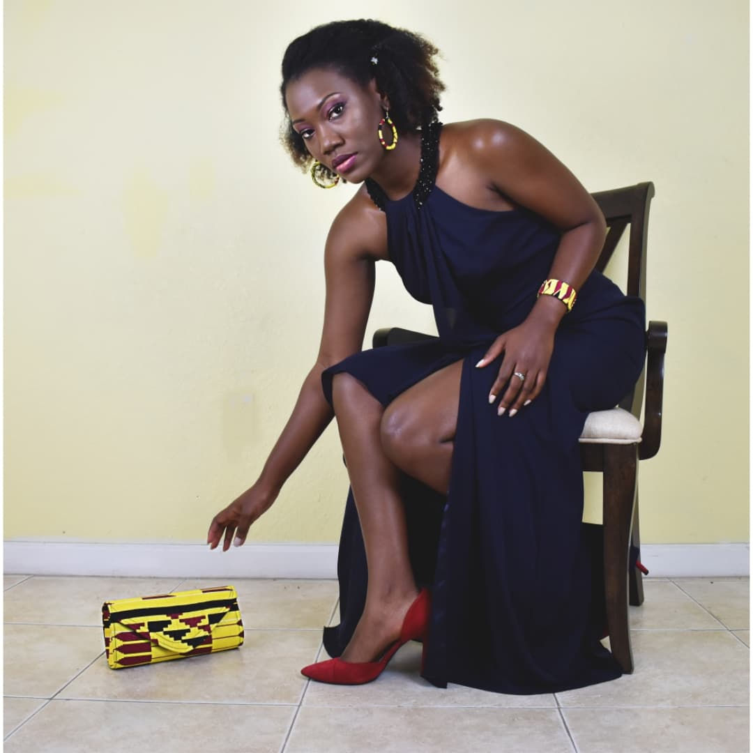 Yellow Afro Clutch Bag