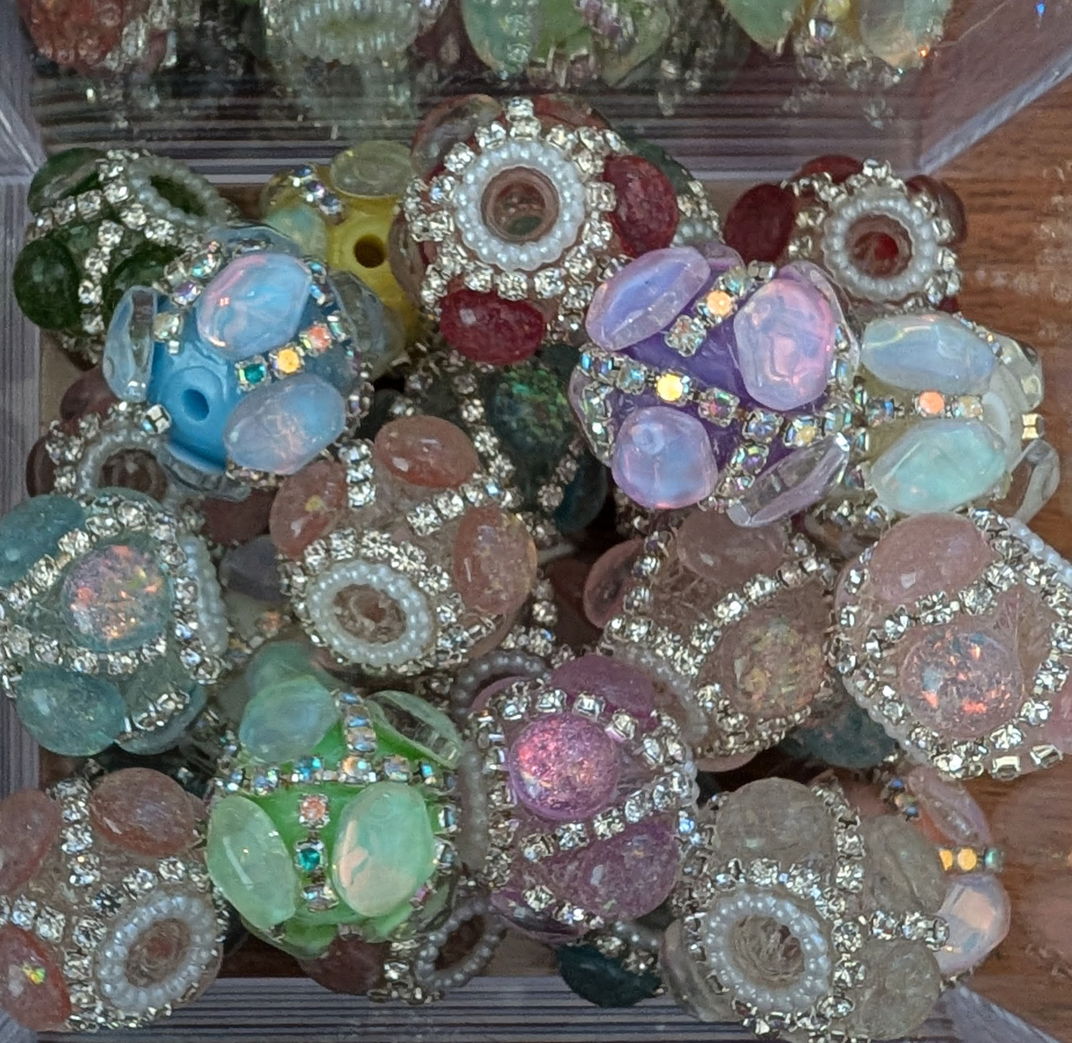 Fancy Beads with Larger Pop of Color